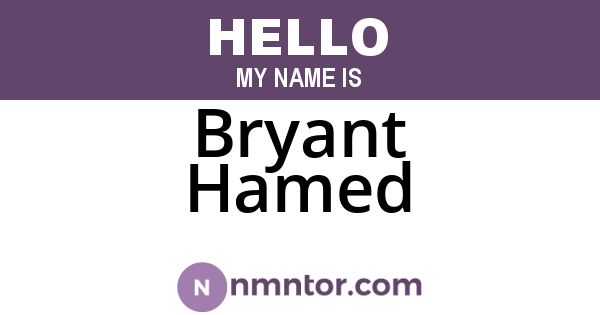 Bryant Hamed