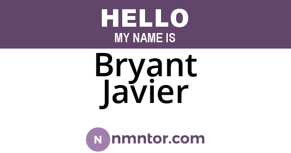 Bryant Javier