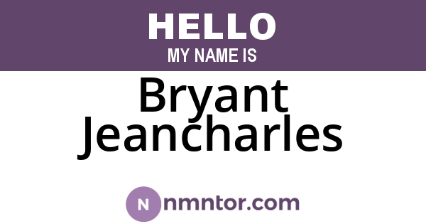 Bryant Jeancharles