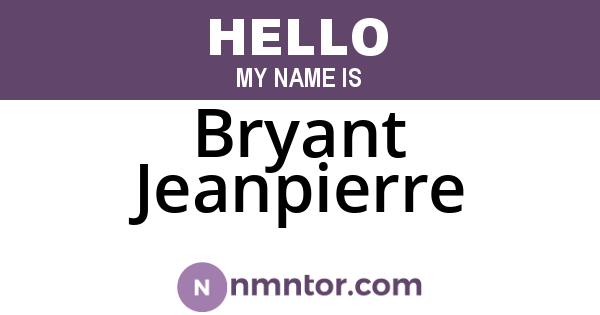 Bryant Jeanpierre