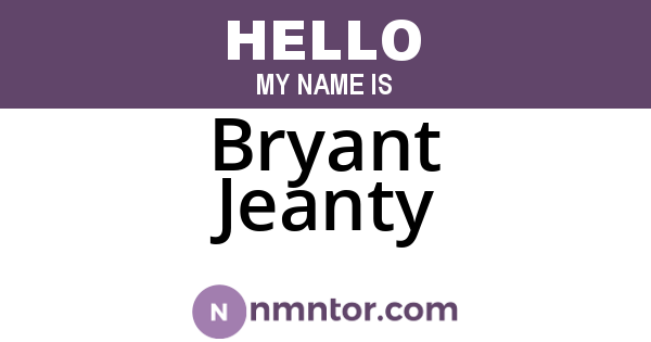 Bryant Jeanty