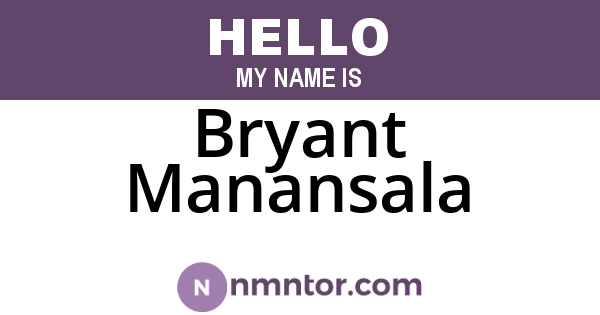 Bryant Manansala