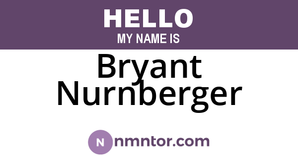 Bryant Nurnberger