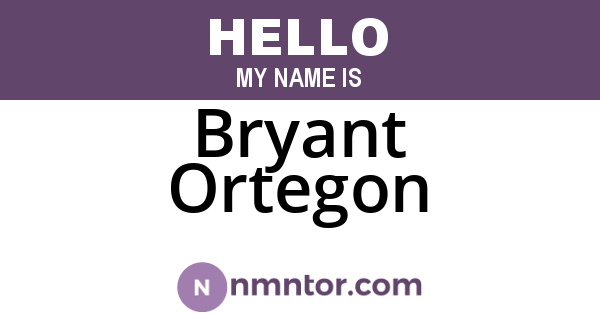 Bryant Ortegon