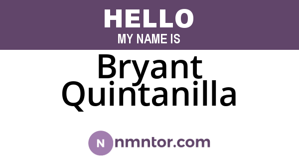 Bryant Quintanilla
