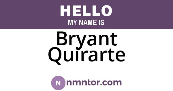 Bryant Quirarte