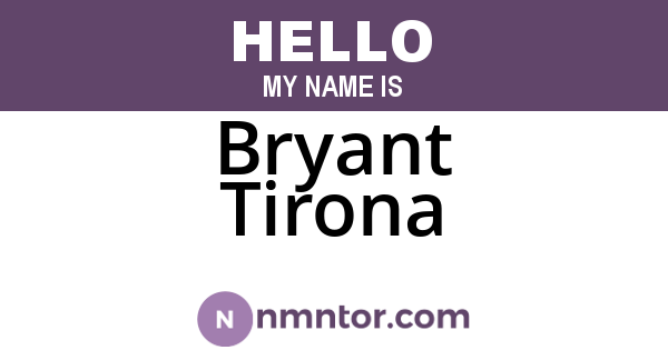 Bryant Tirona