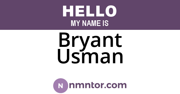Bryant Usman