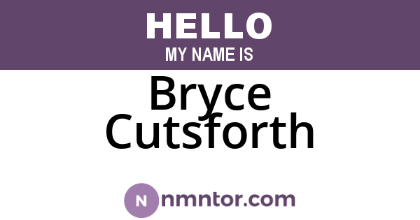 Bryce Cutsforth