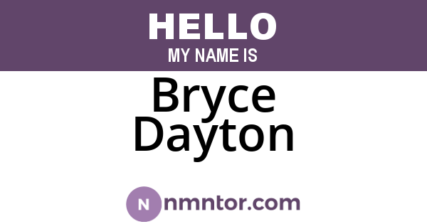 Bryce Dayton