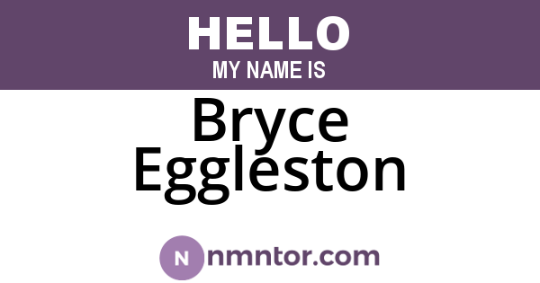 Bryce Eggleston