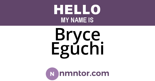 Bryce Eguchi