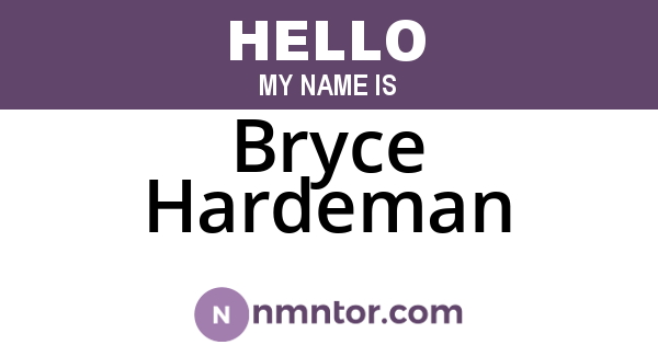 Bryce Hardeman
