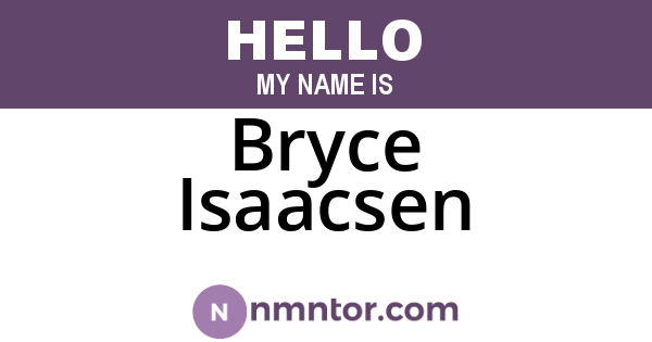 Bryce Isaacsen