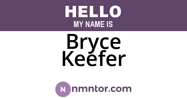 Bryce Keefer