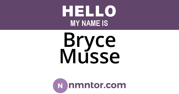 Bryce Musse