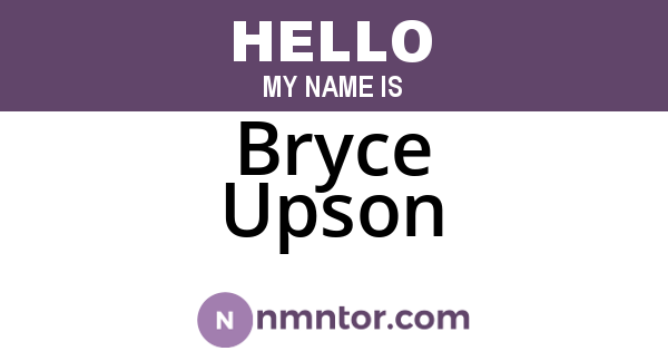 Bryce Upson