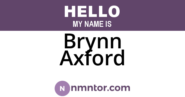 Brynn Axford