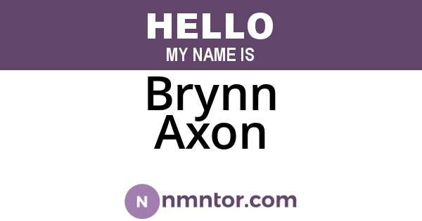 Brynn Axon