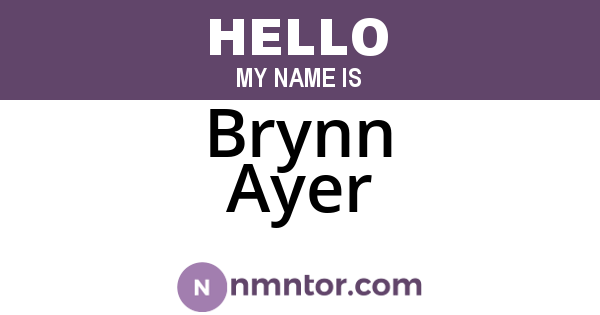 Brynn Ayer