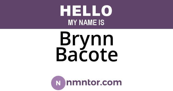 Brynn Bacote