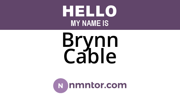 Brynn Cable