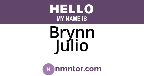Brynn Julio