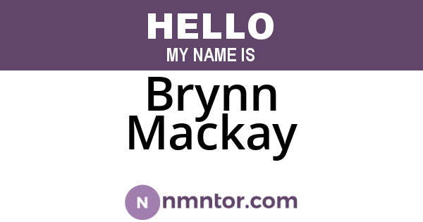 Brynn Mackay