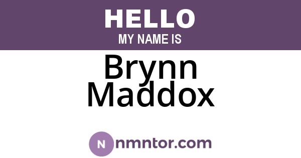 Brynn Maddox