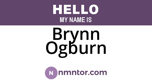 Brynn Ogburn