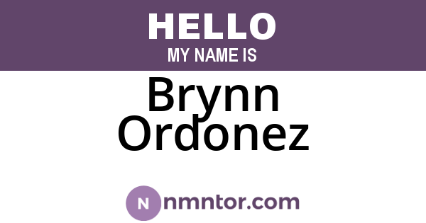 Brynn Ordonez