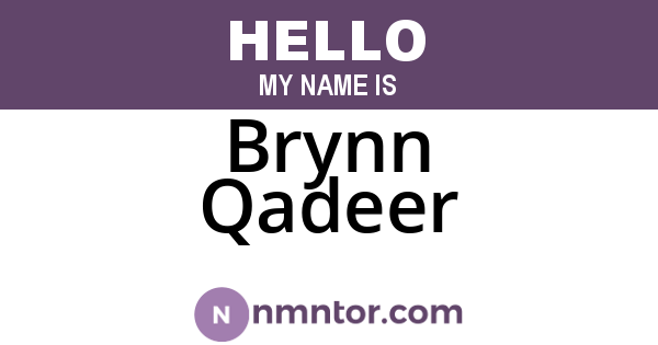 Brynn Qadeer