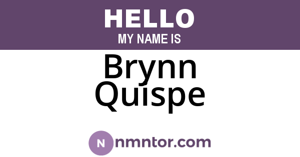Brynn Quispe