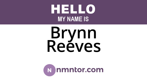 Brynn Reeves