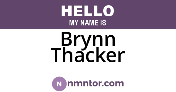 Brynn Thacker