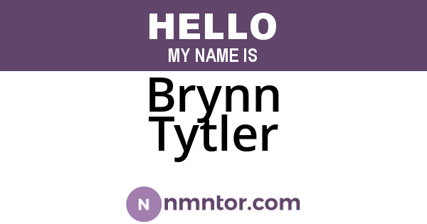 Brynn Tytler