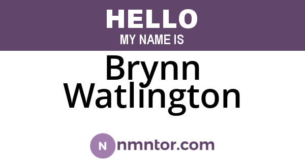Brynn Watlington