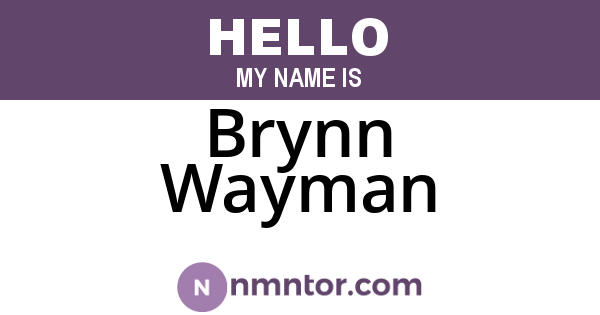 Brynn Wayman
