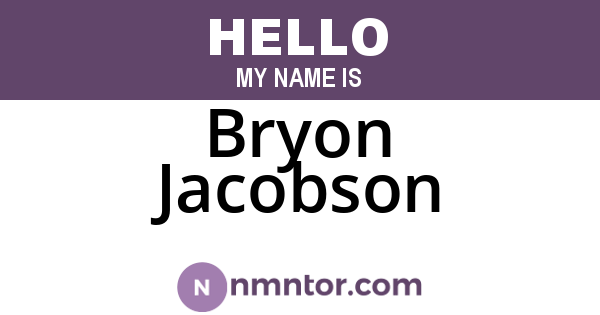 Bryon Jacobson