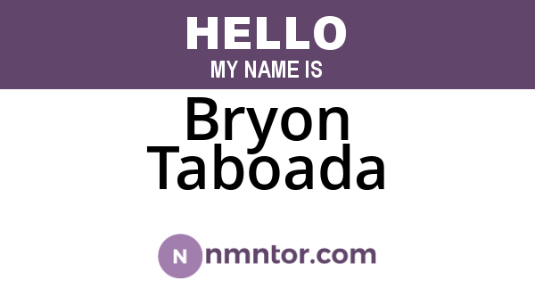 Bryon Taboada