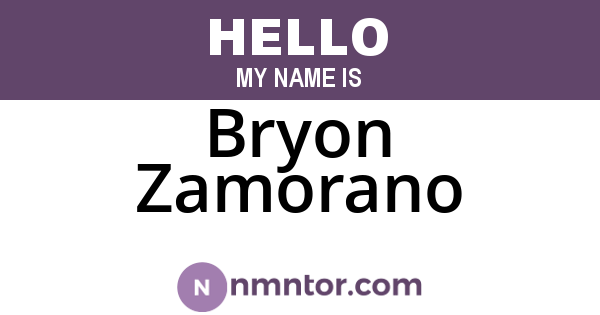 Bryon Zamorano