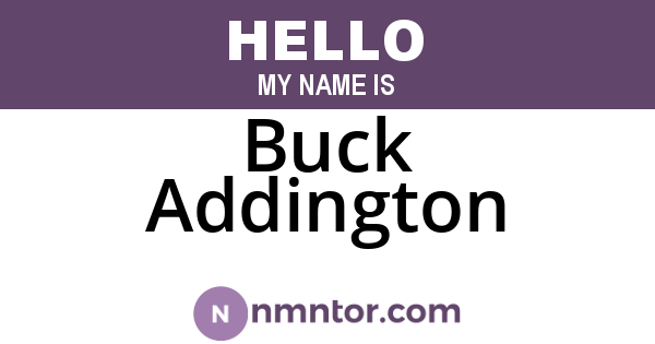 Buck Addington