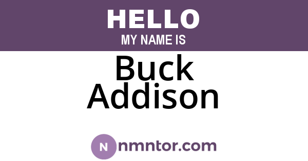 Buck Addison