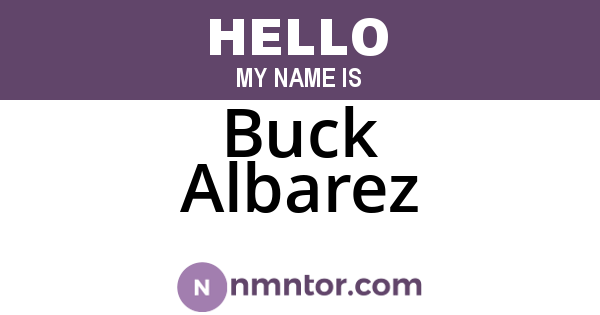 Buck Albarez