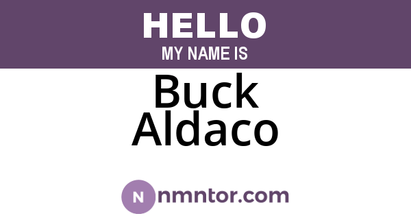 Buck Aldaco