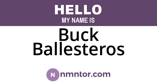 Buck Ballesteros