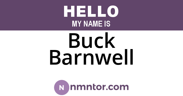 Buck Barnwell