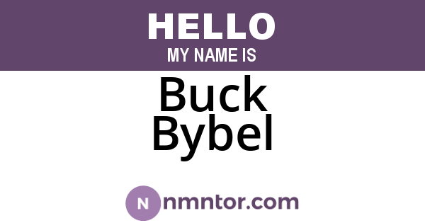 Buck Bybel