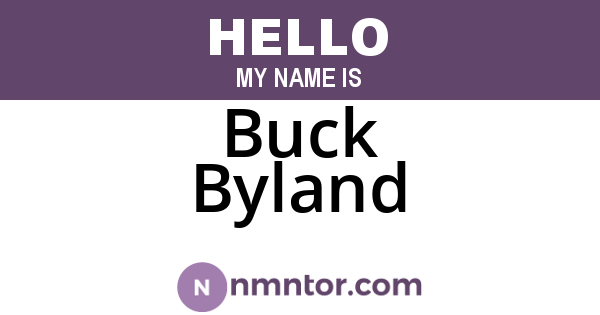 Buck Byland