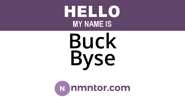 Buck Byse